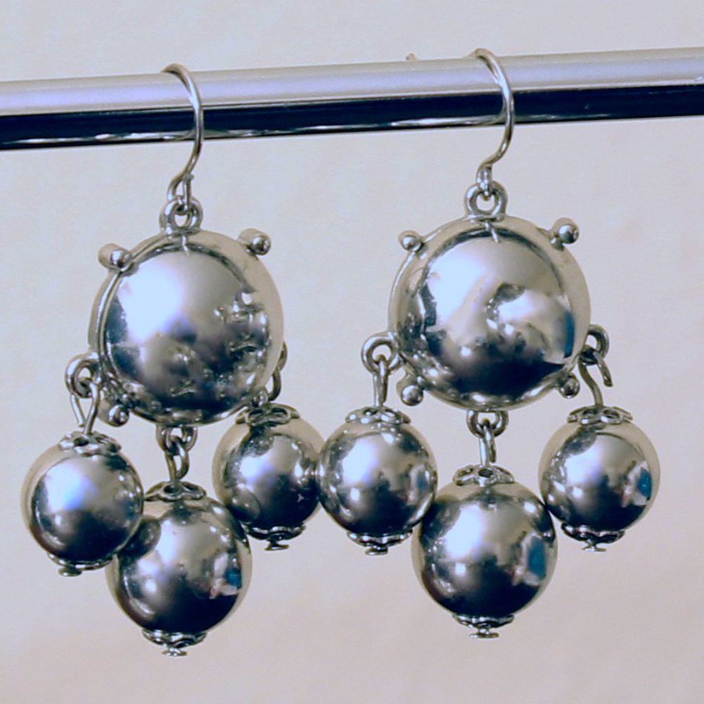 Silver Vintage Earrings - Picture 4 of 5